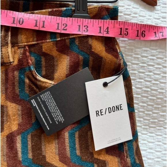 RE/DONE 70's Velvet bootcut in Retro stripe size 26 NWT - Picture 11 of 16